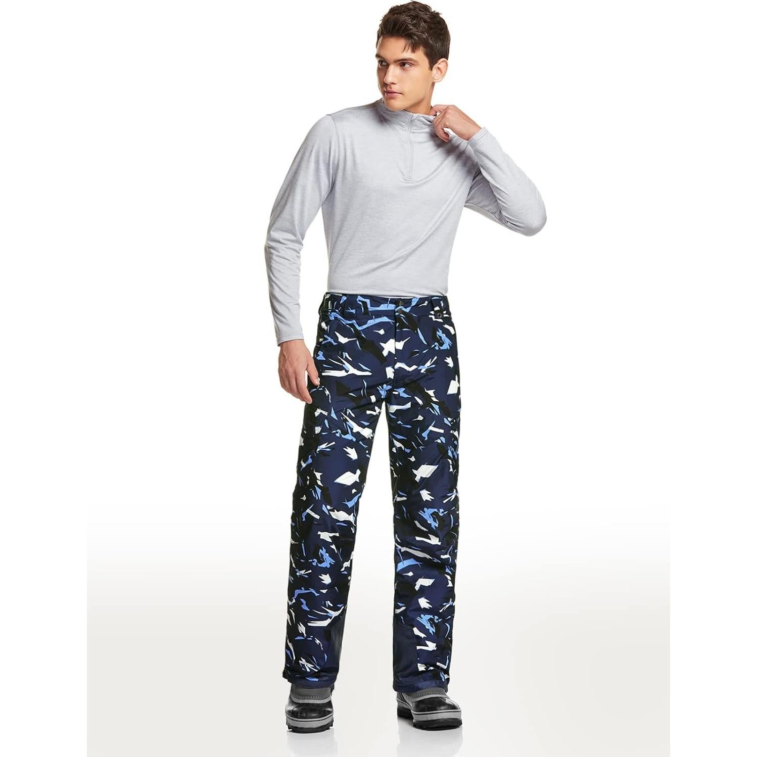 Pantalones de Nieve TSLA para Hombre XX-Large Azul