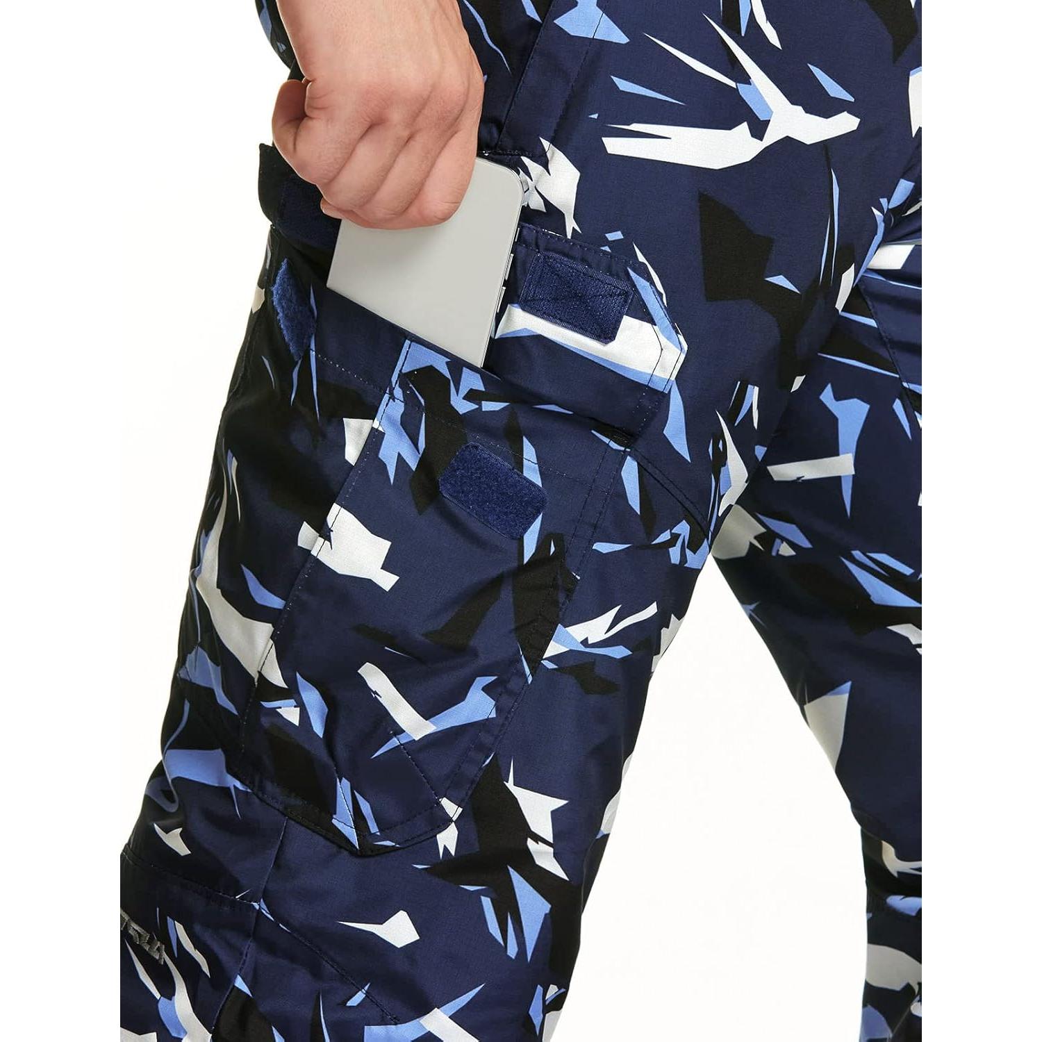 Pantalones de Nieve TSLA para Hombre XX-Large Azul