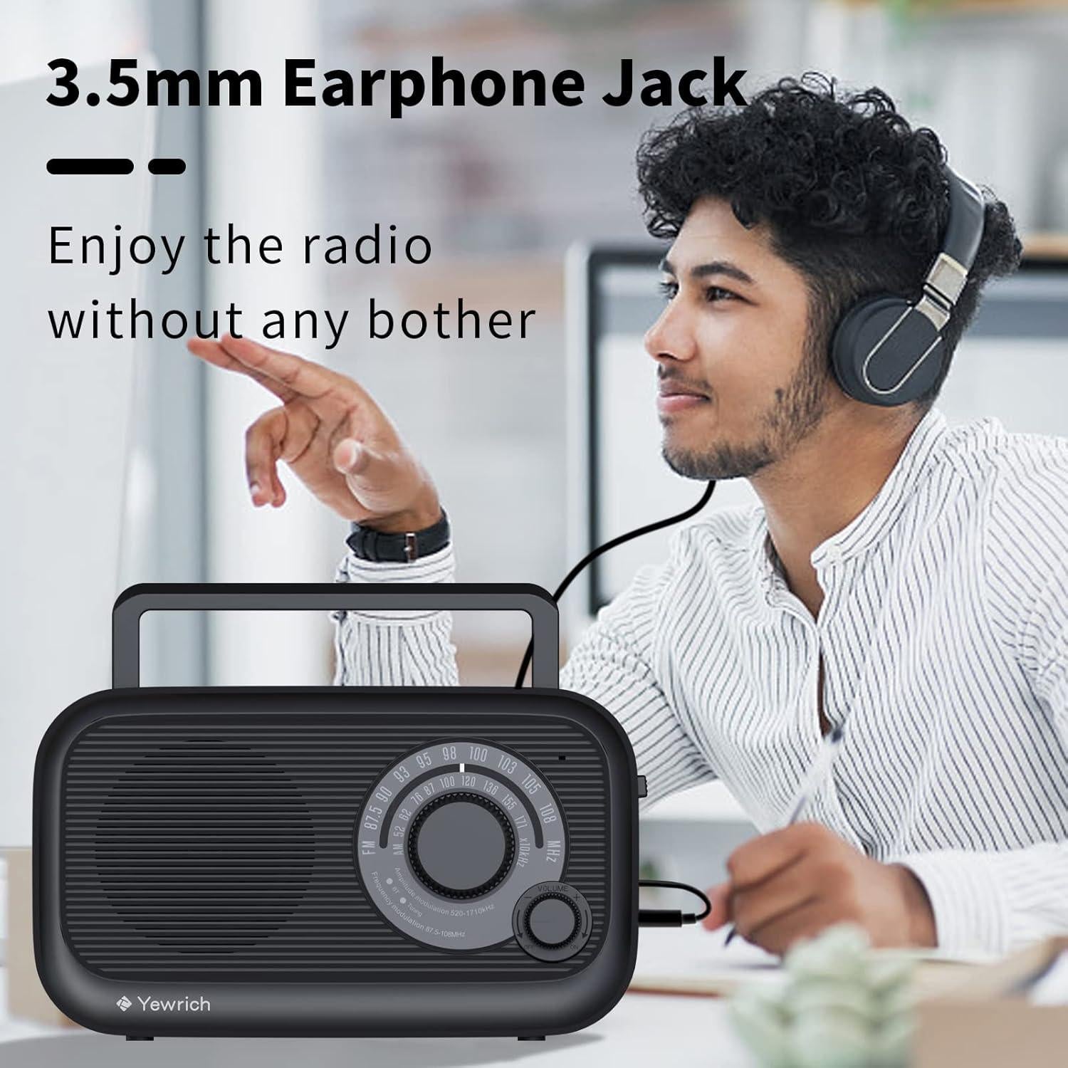 Radio Portátil AM FM Bluetooth Dongguan LT-BT2105 - Negro