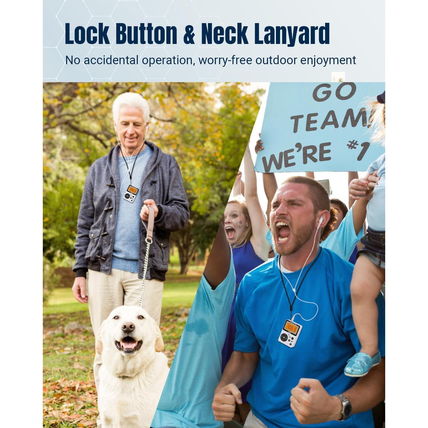 Radio Portátil AM FM PRUNUS J-159 con Auriculares Estéreo