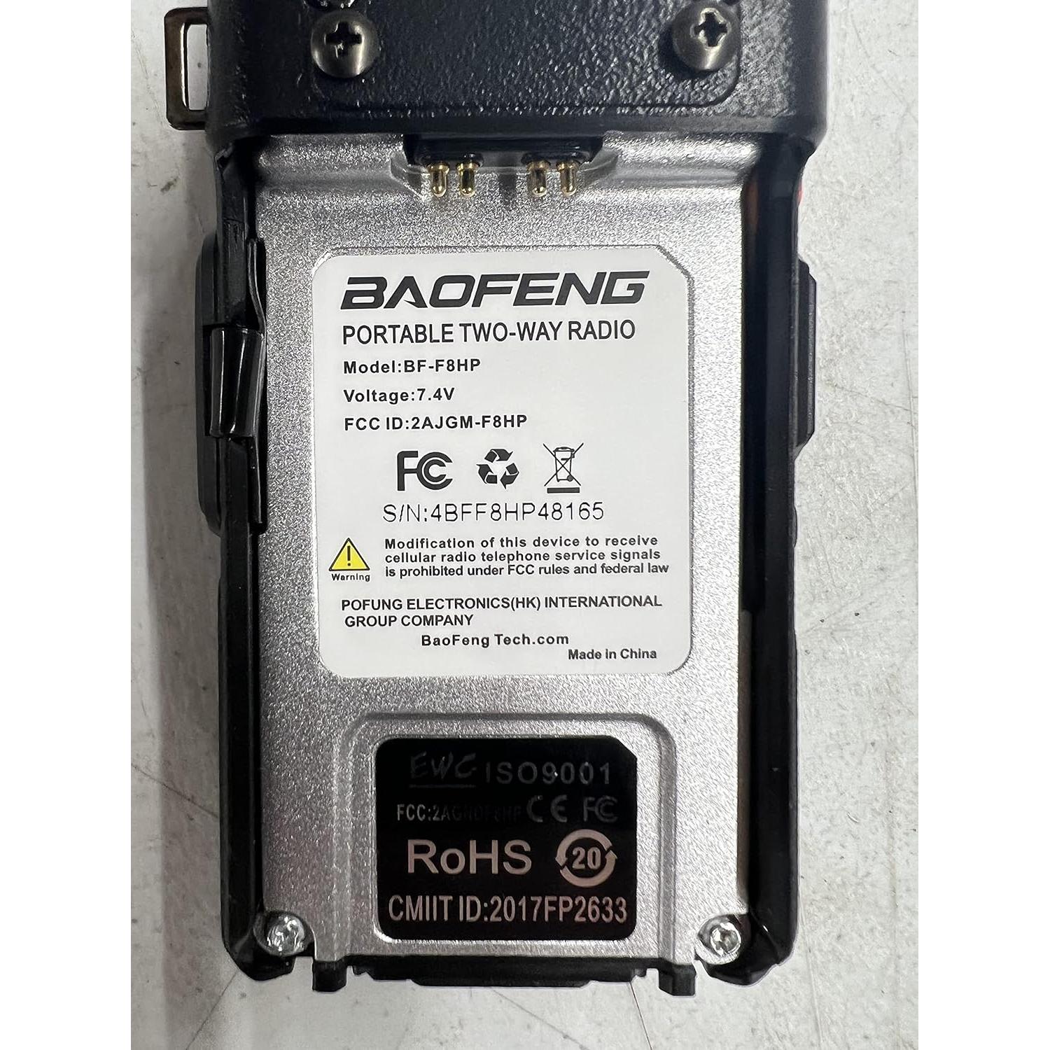 Radio Bidireccional BaoFeng BF-F8HP 8W Doble Banda VHF/UHF