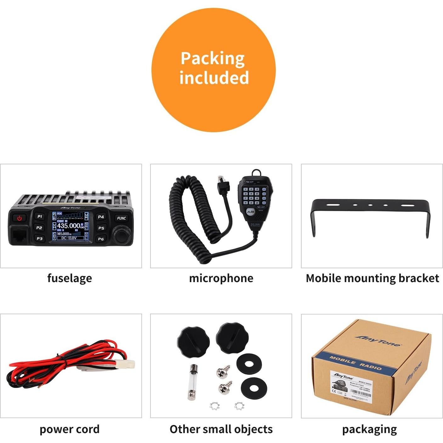 Transceptor Móvil AnyTone AT-778UV VHF/UHF 25W 1.18kg