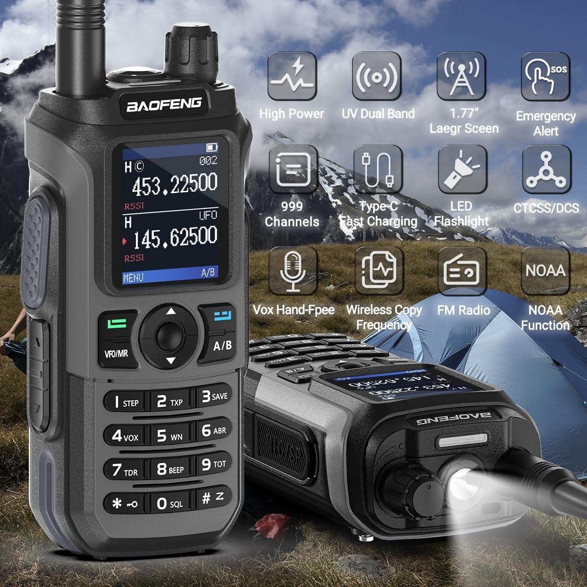 Walkie Talkie Baofeng UV-21R Portátil 999 Canales IP54