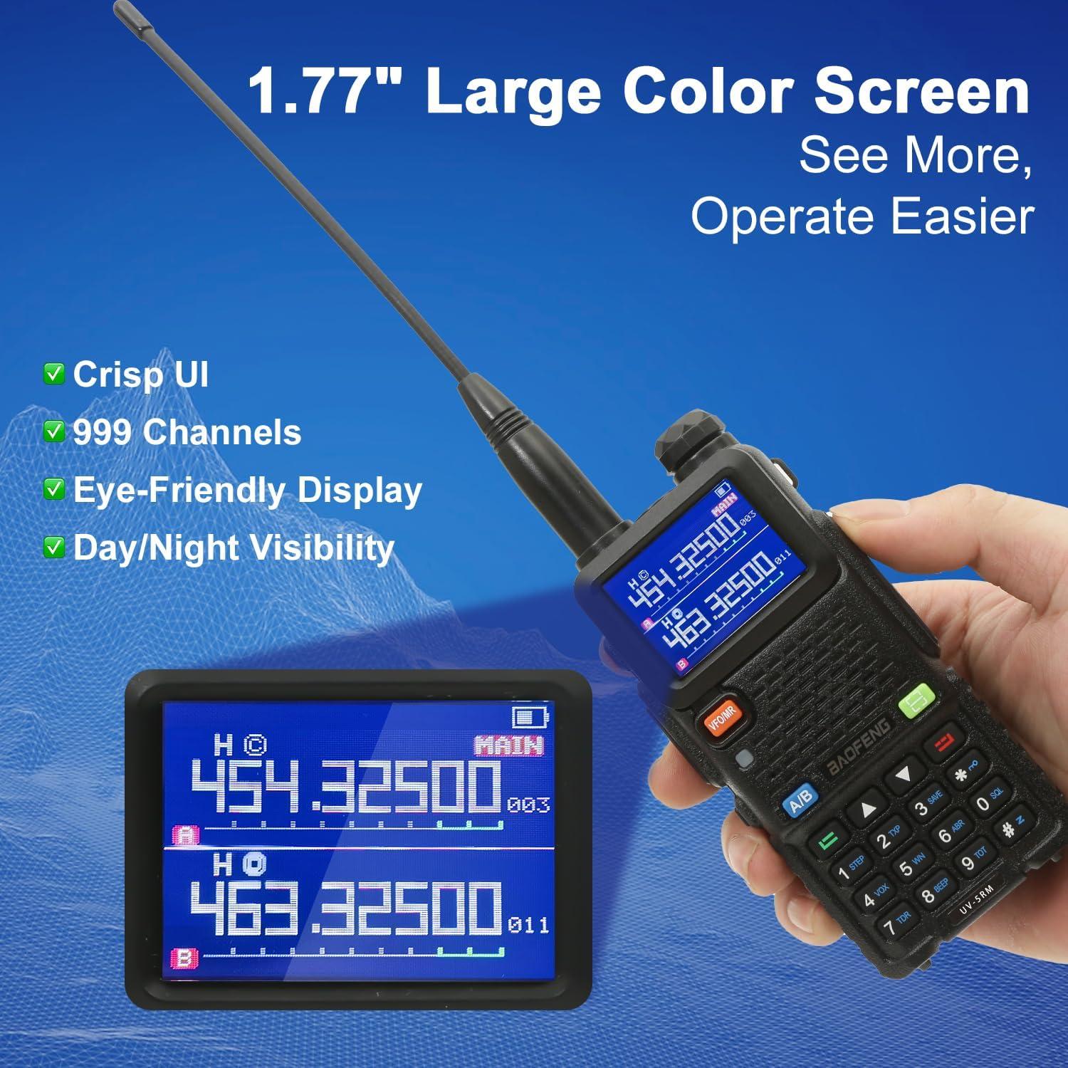Radio BAOFENG UV-5RM 10W Portátil con Antena Táctica 2500mAh