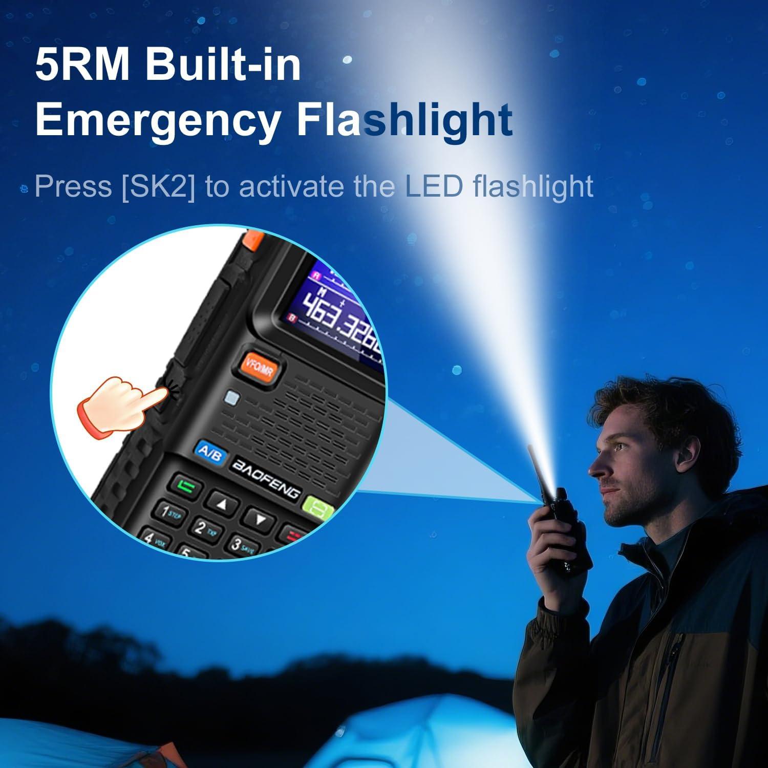 Radio BAOFENG UV-5RM 10W Portátil con Antena Táctica 2500mAh