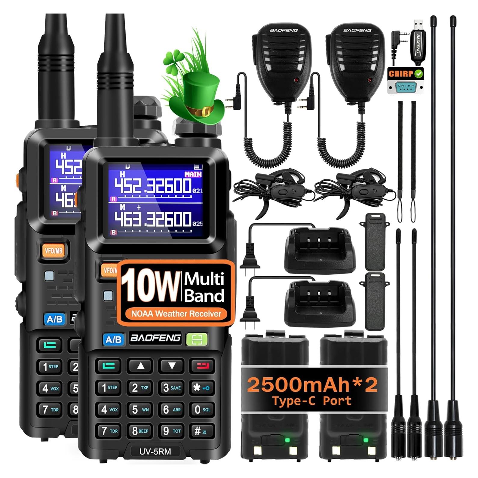Radio BAOFENG UV-5RM 10W Portátil 2 Vías con Batería 2500mAh