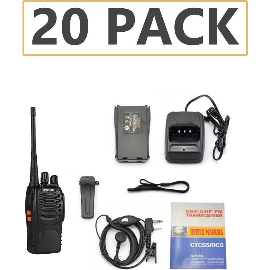 Walkie Talkie BAOFENG BF-888S Paquete de 20 Unidades 4.83 km