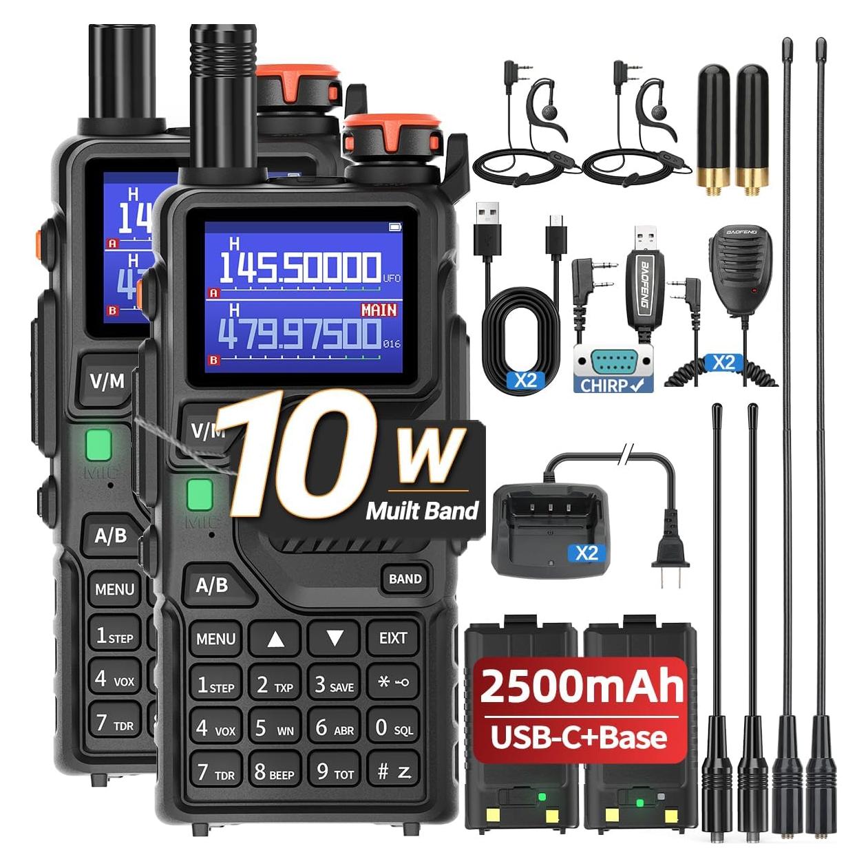 Walkie Talkies BAOFENG K5Plus 10W Recargables 2 Paquete