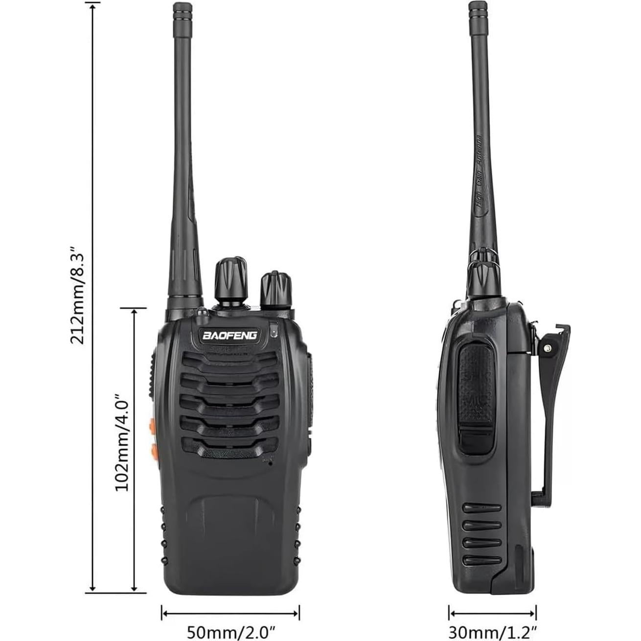 Walkie Talkies Baofeng BF-888S Recargables 2 Paquete 1500mAh