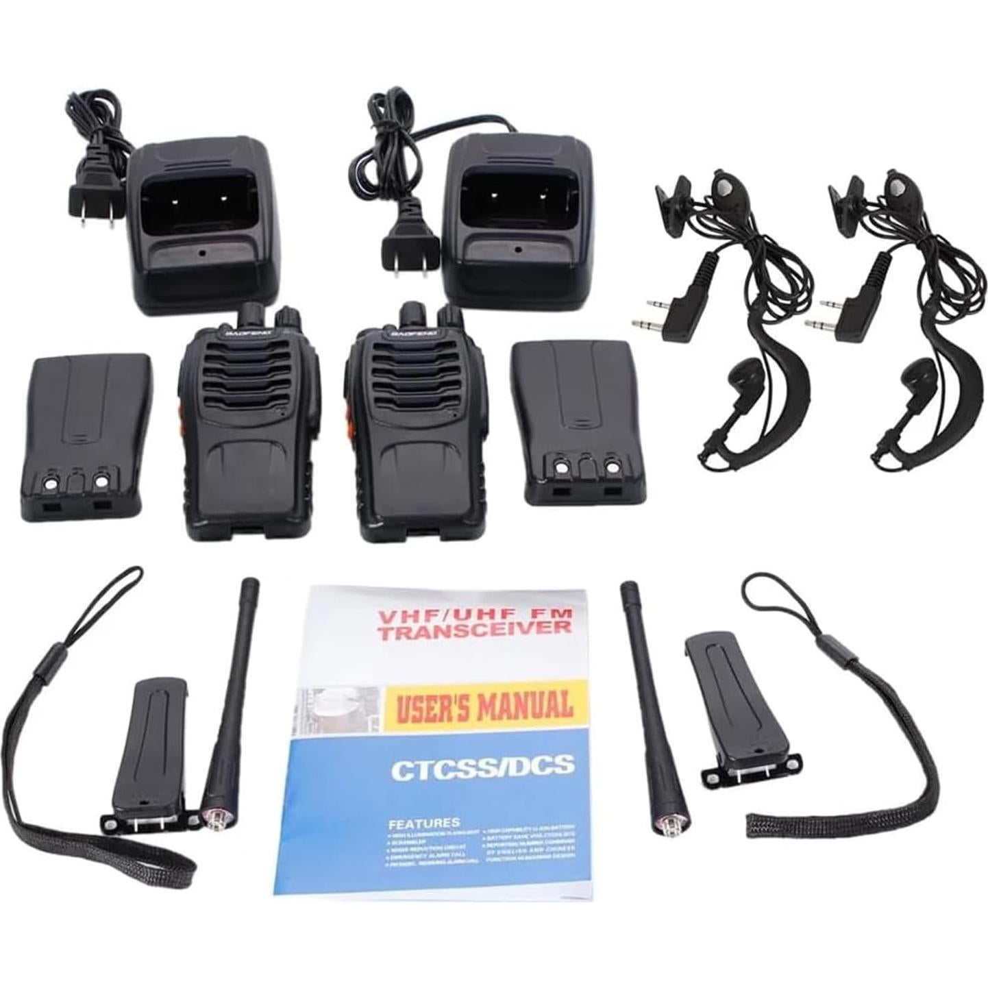 Walkie Talkies Baofeng BF-888S Recargables 2 Paquete 1500mAh