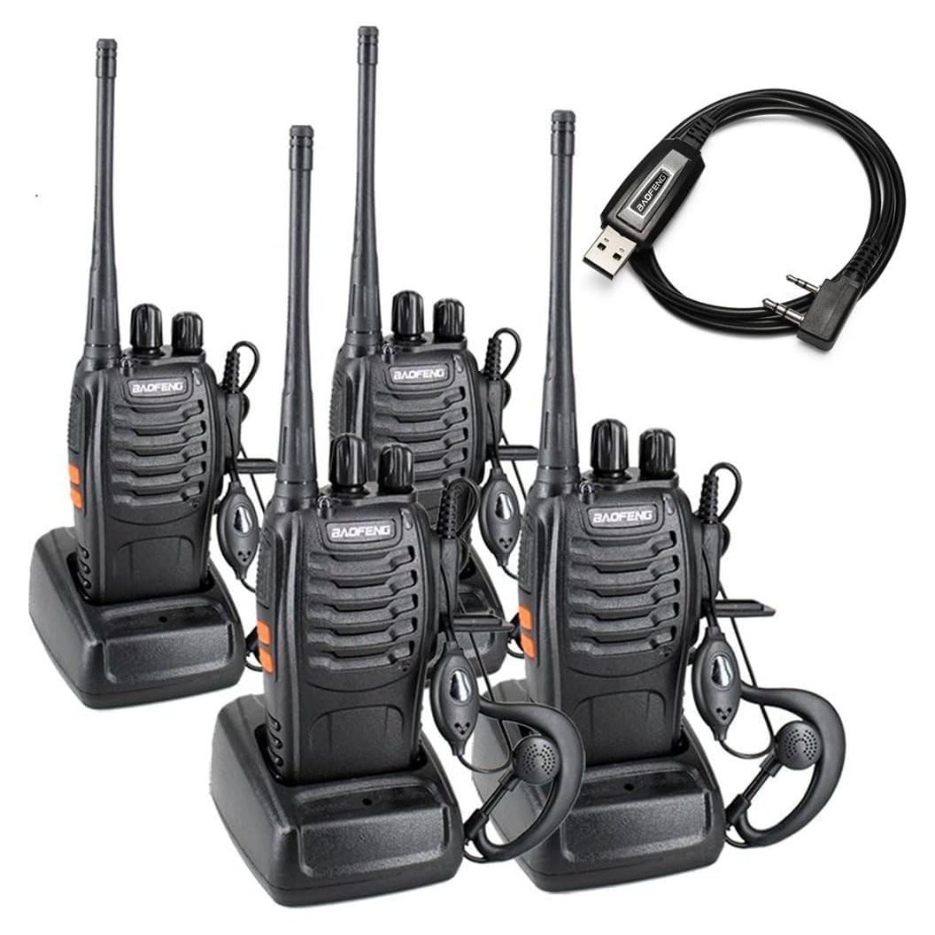 Radio Bidireccional Baofeng BF-888S con Linterna LED - Paquete de 4