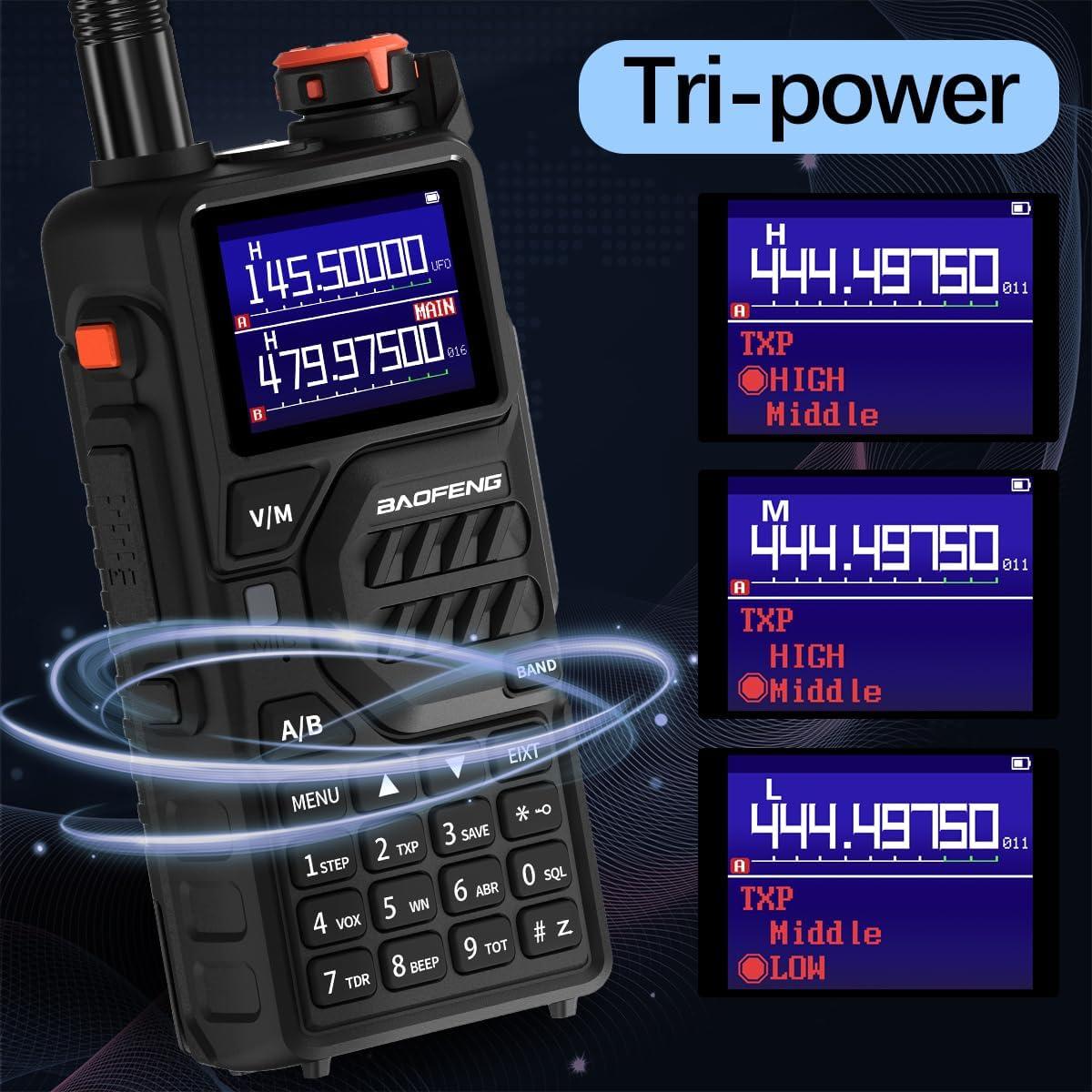 Radio BAOFENG K5 Plus 10W Recargable USB-C Largo Alcance