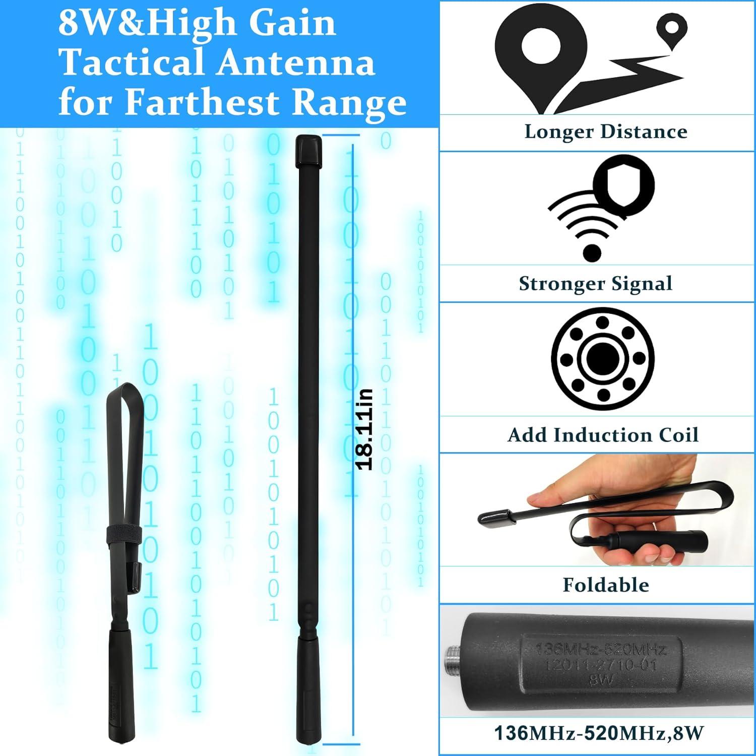 Radio BAOFENG UV-5R 8W Doble Banda 3800mAh Walkie Talkie