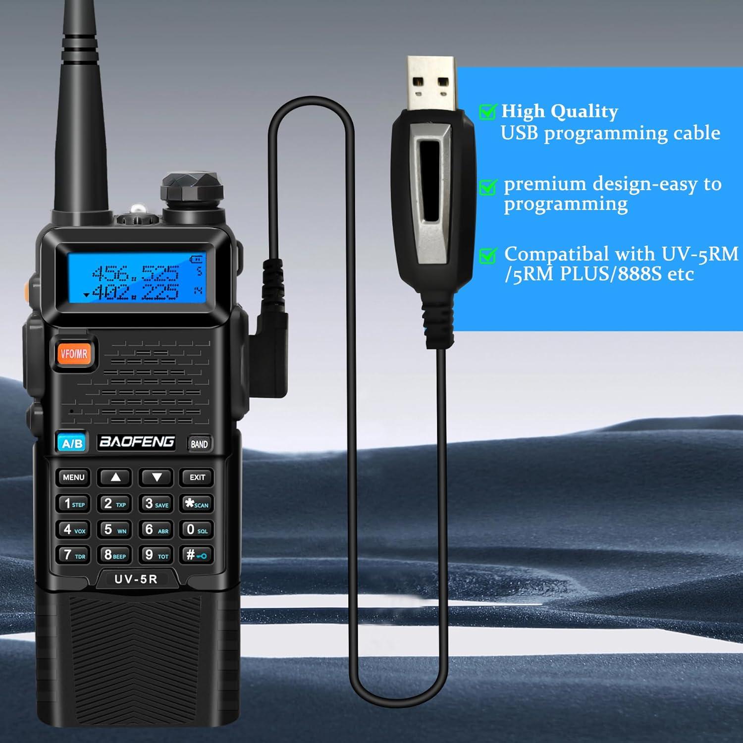 Radio BAOFENG UV-5R 8W Doble Banda 3800mAh Walkie Talkie