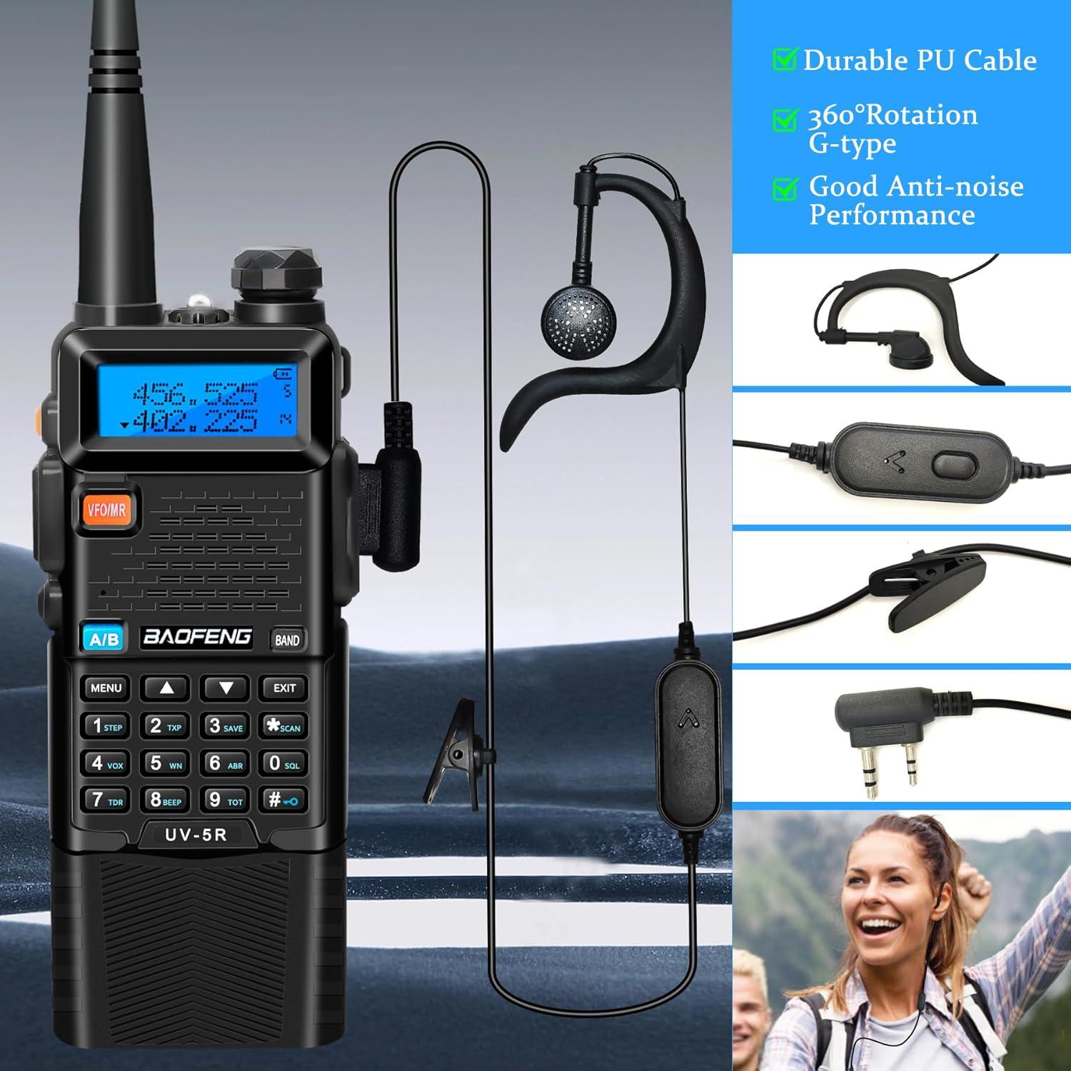 Radio BAOFENG UV-5R 8W Doble Banda 3800mAh Walkie Talkie