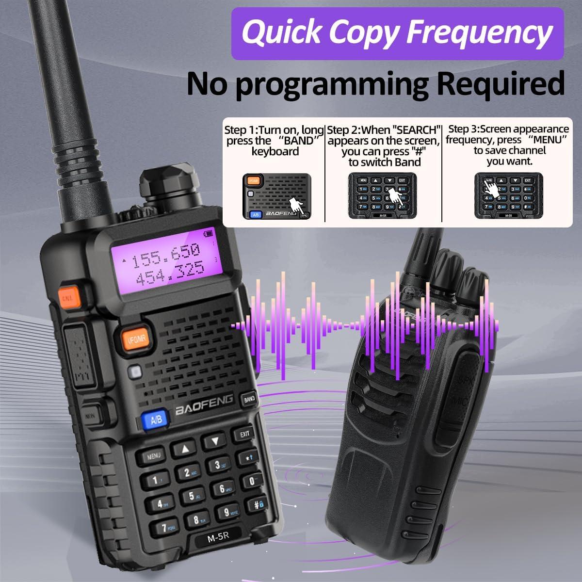 Baofeng M-5R Radio Portátil 8W Bidireccional USB-C