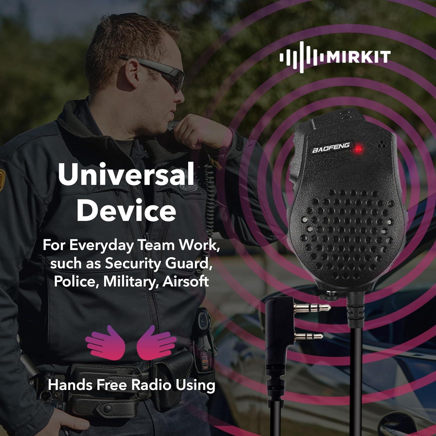 Micrófono de Altavoz Baofeng UV-82 PTT Compatible Radios