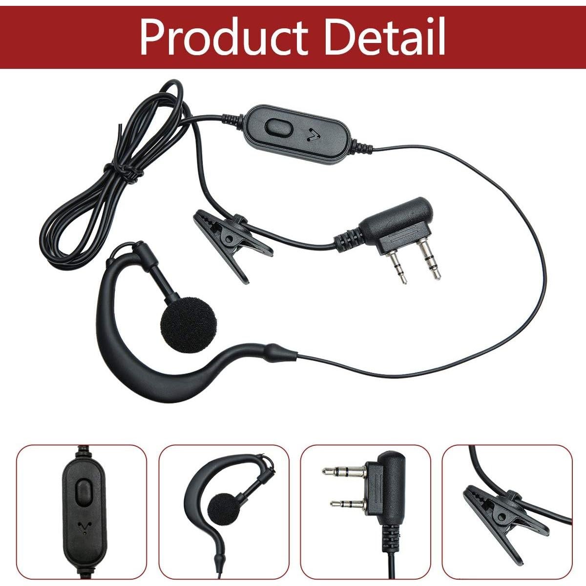 Auriculares BAOFENG de Dos Vías con Conector K - 2 Pack