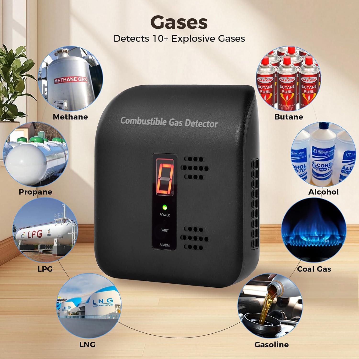 Detector de Monóxido de Carbono y Gas Xalire YC401 Pro Plus - Blanco