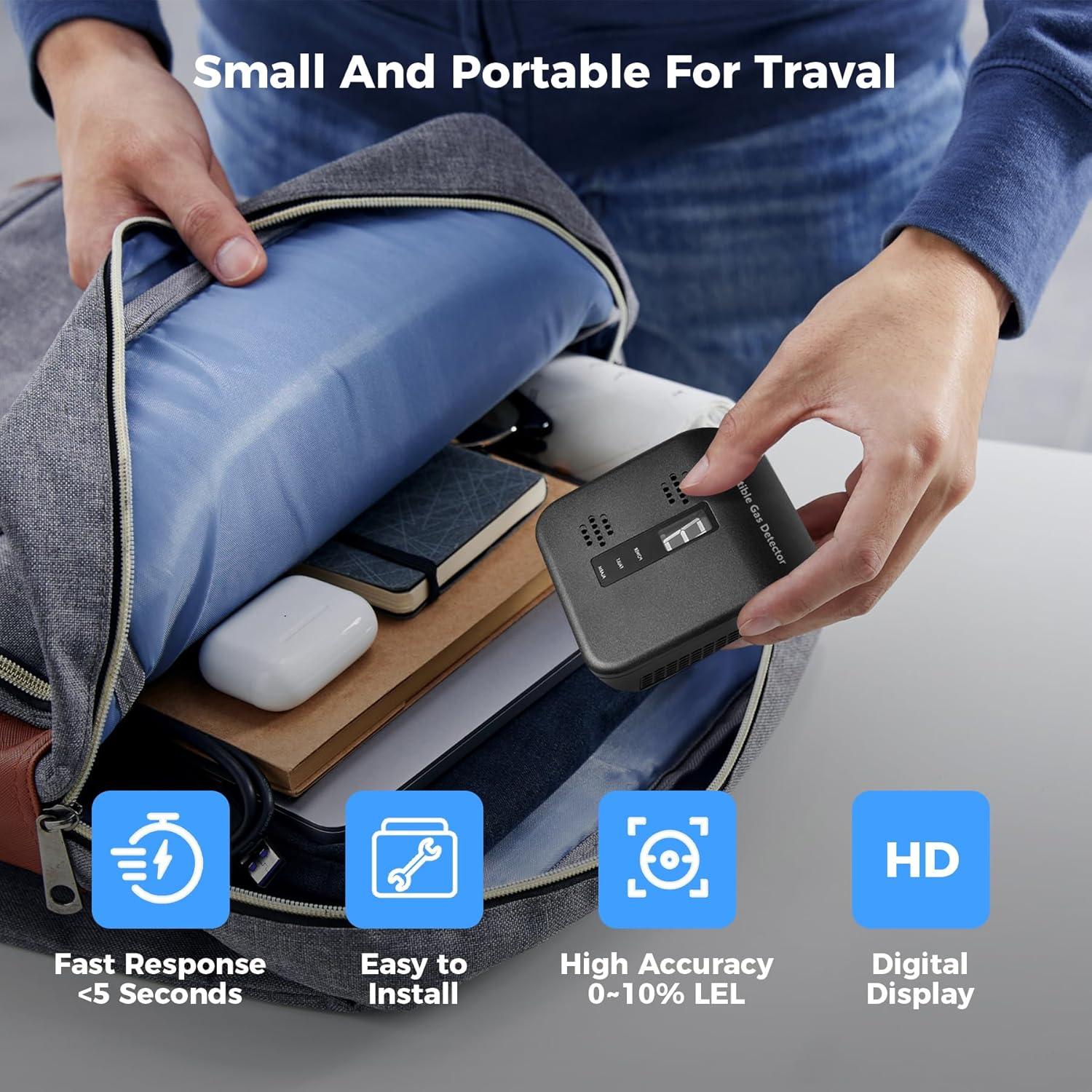 Detector de Monóxido de Carbono y Gas Xalire YC401 Pro Plus - Blanco