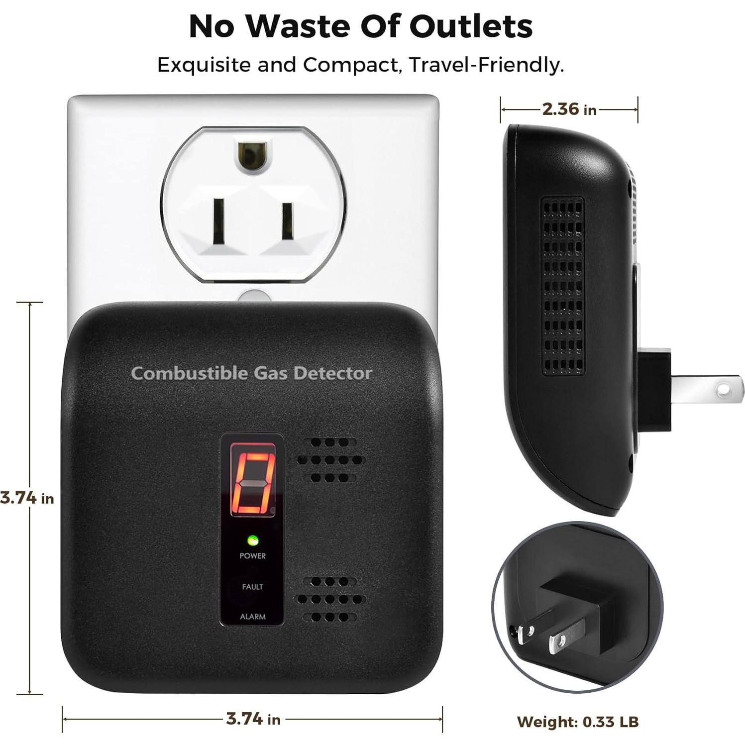 Detector de Monóxido de Carbono y Gas Xalire YC401 Pro Plus - Blanco