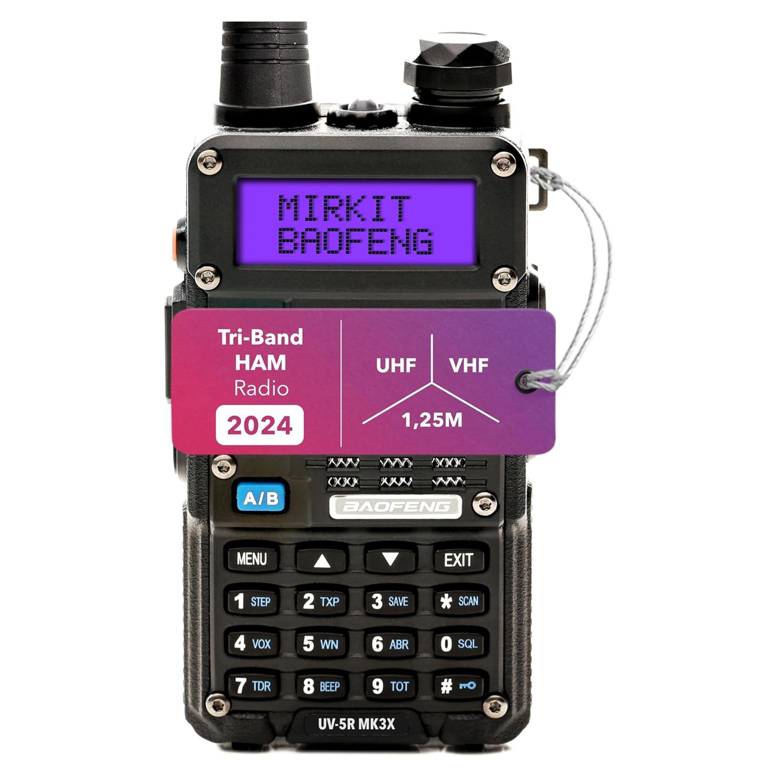 Radio Baofeng UV-5R MK3X Tri-Banda 2025 VHF/UHF 2100mAh