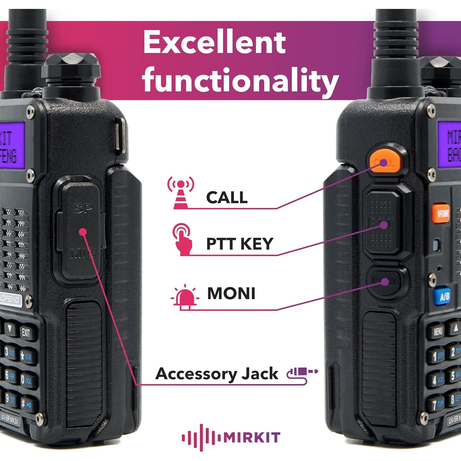 Radio Baofeng UV-5R MK3X Tri-Banda 2025 VHF/UHF 2100mAh