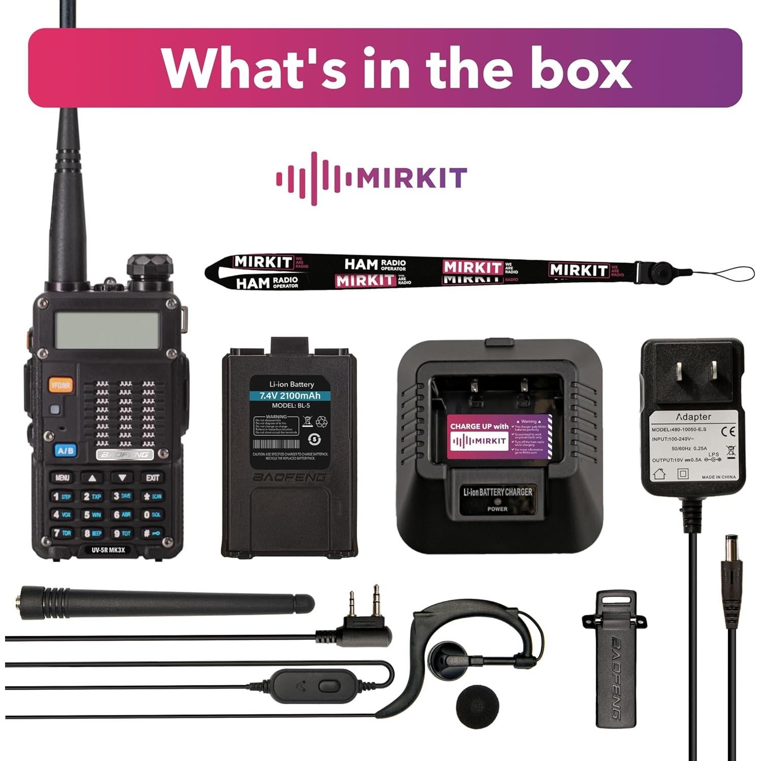 Radio Baofeng UV-5R MK3X Tri-Banda 2025 VHF/UHF 2100mAh