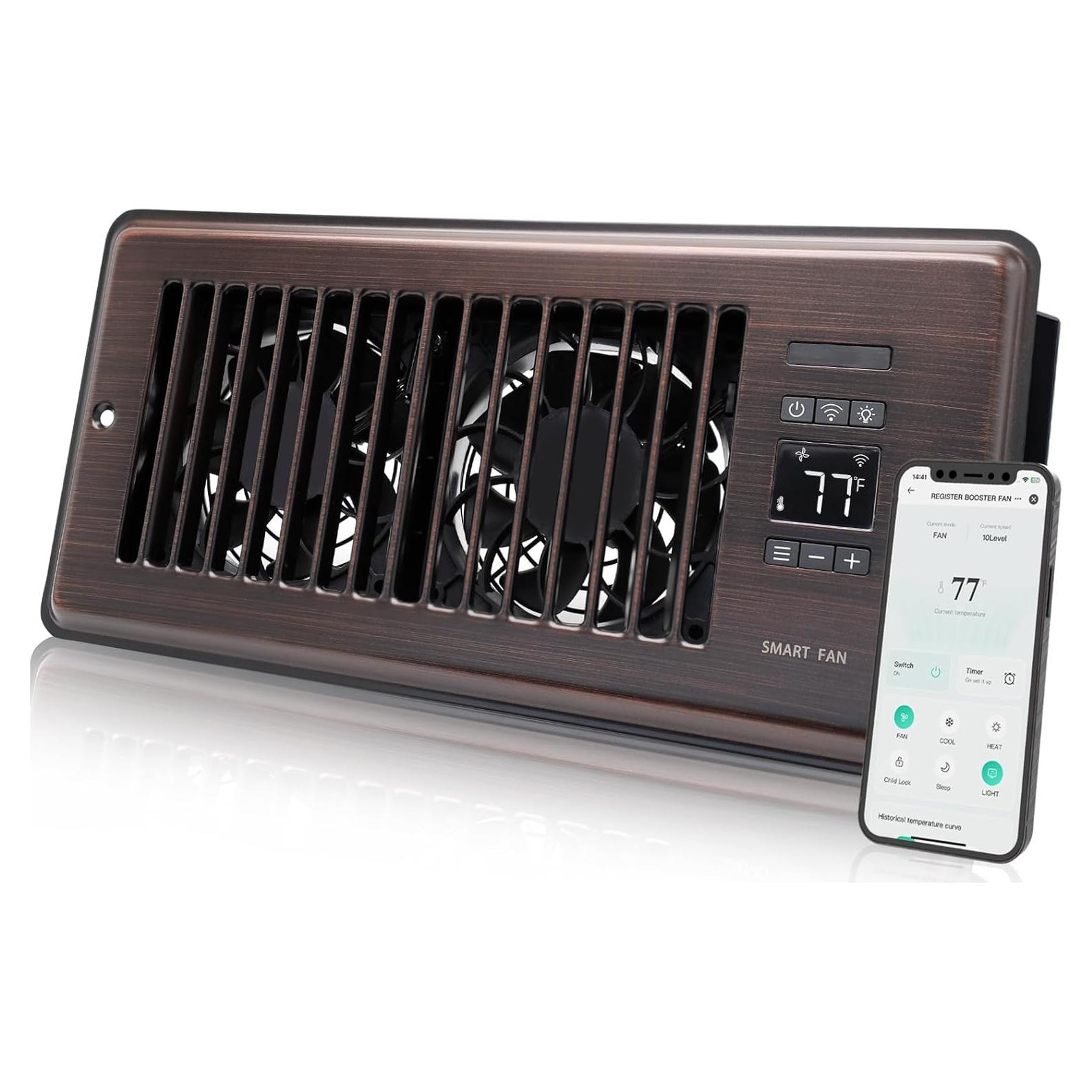 Ventilador Aumentador de Registro Howeall 4x10" Silencioso WiFi