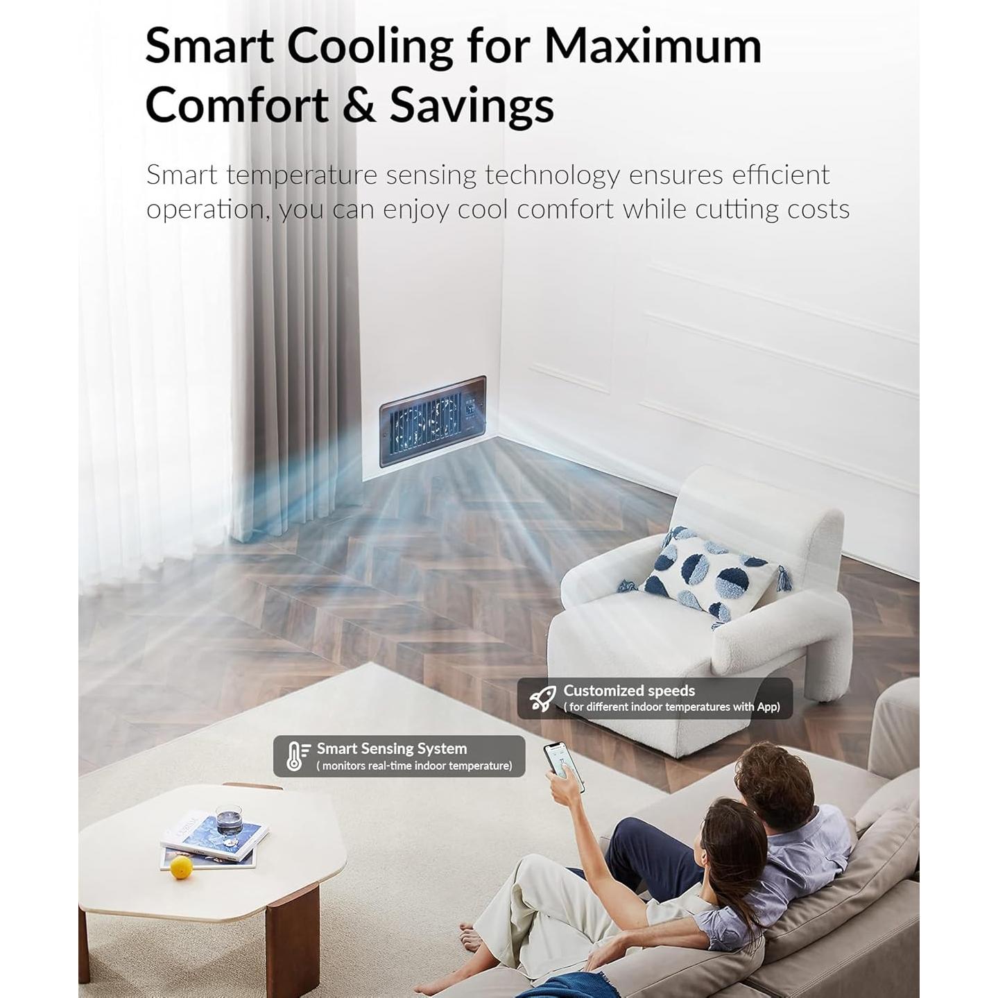 Ventilador Aumentador de Registro Howeall 4x10" Silencioso WiFi