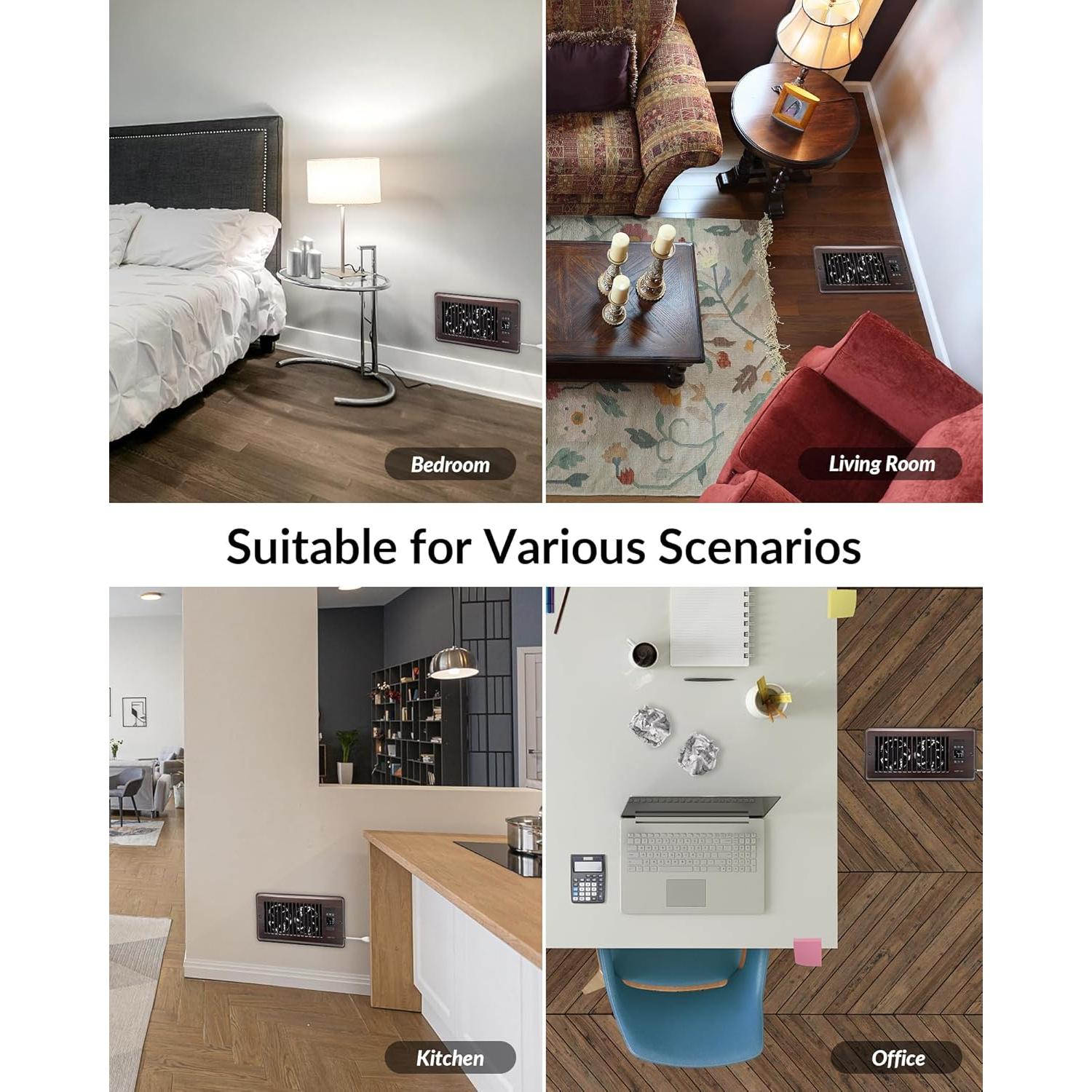 Ventilador Aumentador de Registro Howeall 4x10" Silencioso WiFi