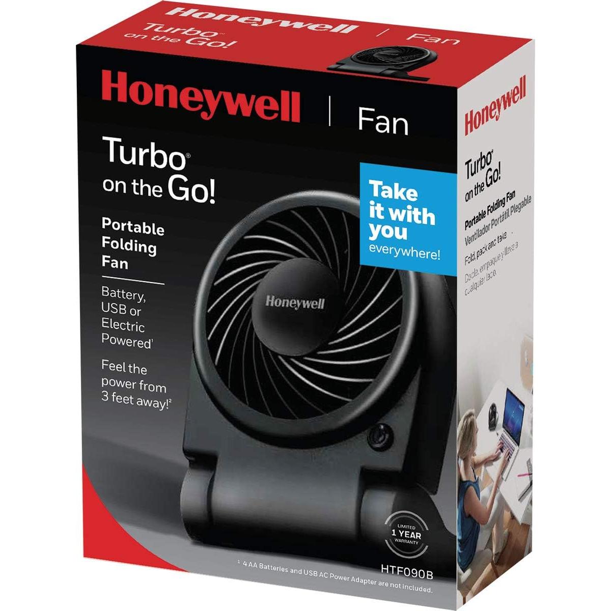 Ventilador Personal Honeywell HTF090B Turbo Portátil Negro