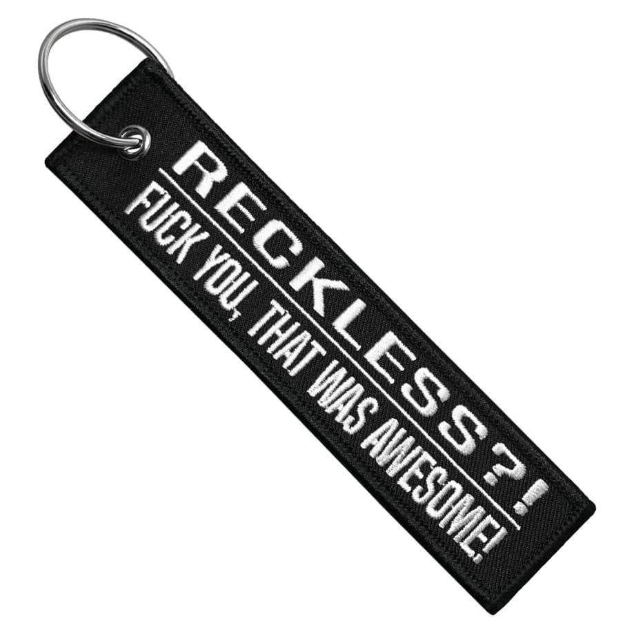 Llavero MotoLoot Reckless?! 3x13 cm para Motocicletas