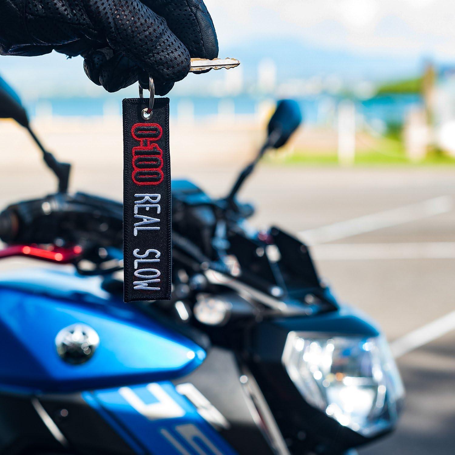 Llavero MotoLoot 0-100 Real Slow para Motocicletas y Coches