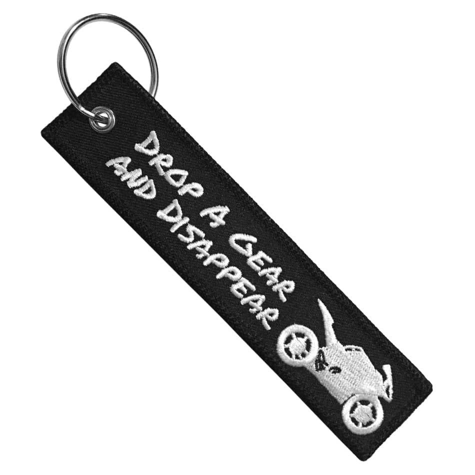 Llavero MotoLoot Drop a Gear y Disappear 3x13 cm