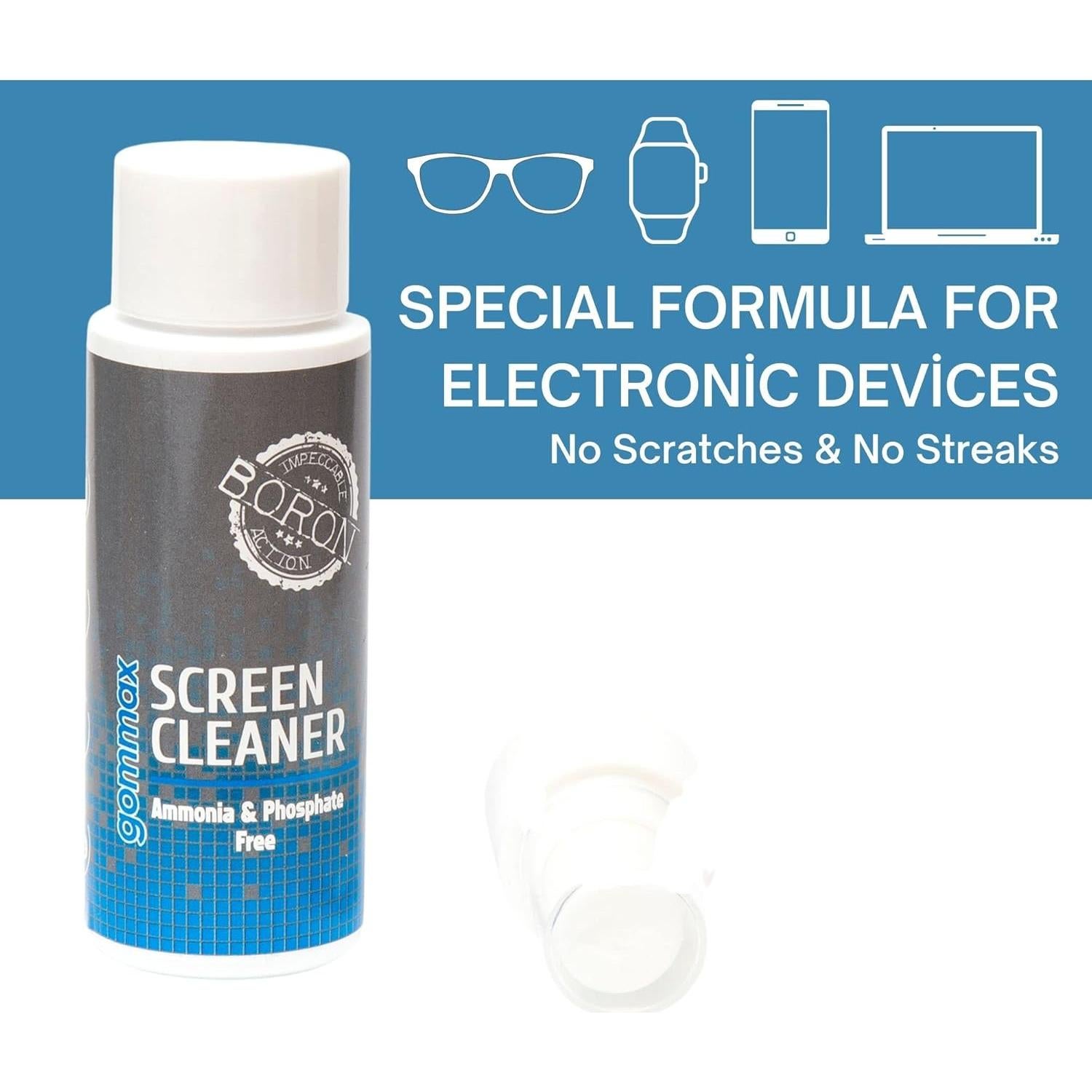 Spray Limpiador de Pantallas SOLA 48ml con Paño Microfibra