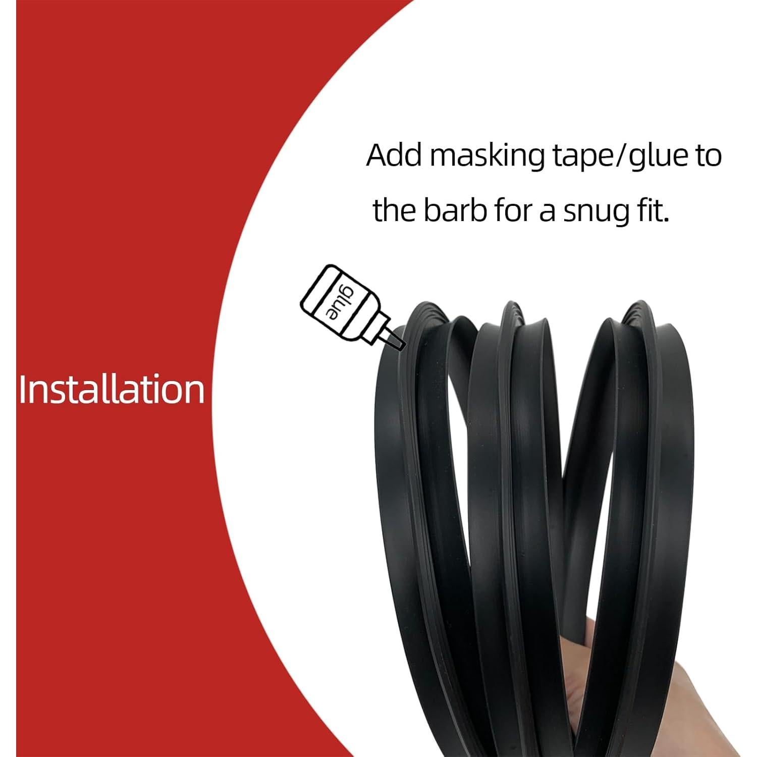 Moldura de goma T Aroilder 6.1m 3/4" negra para bordes