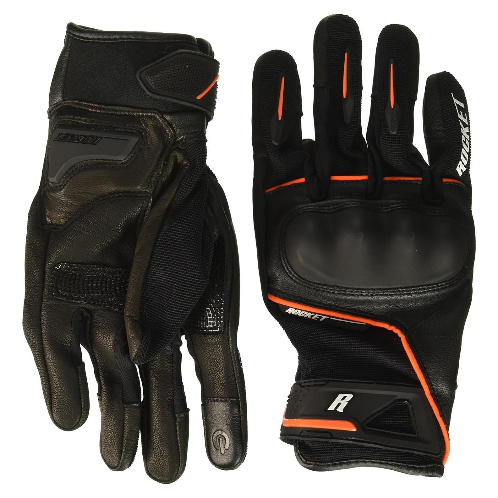 Guantes de Motocicleta Joe Rocket 1632-1007 Cuero Negro/Naranja