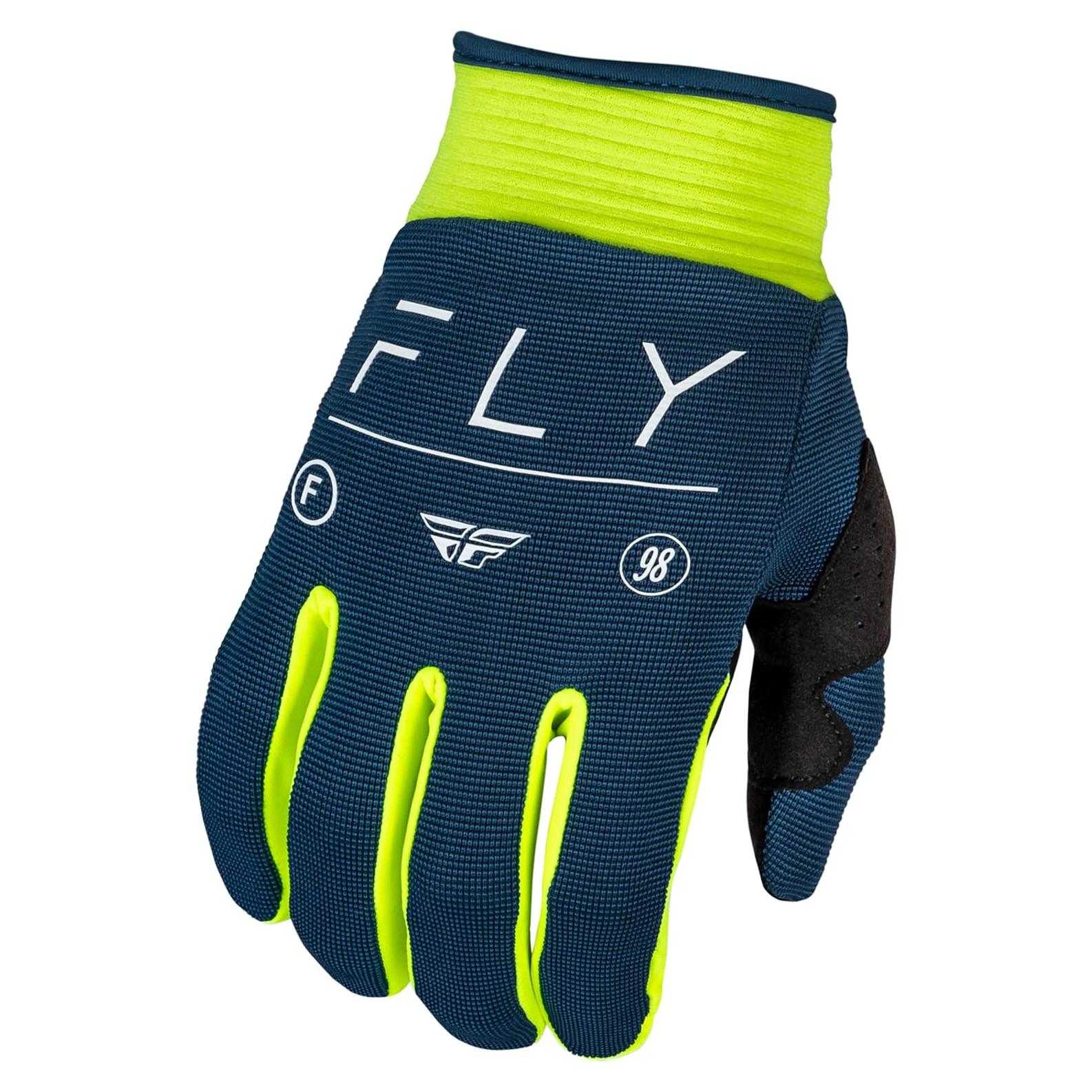 Guantes Fly Racing F-16 Navy/Hi-Vis 2X-Large Acolchados
