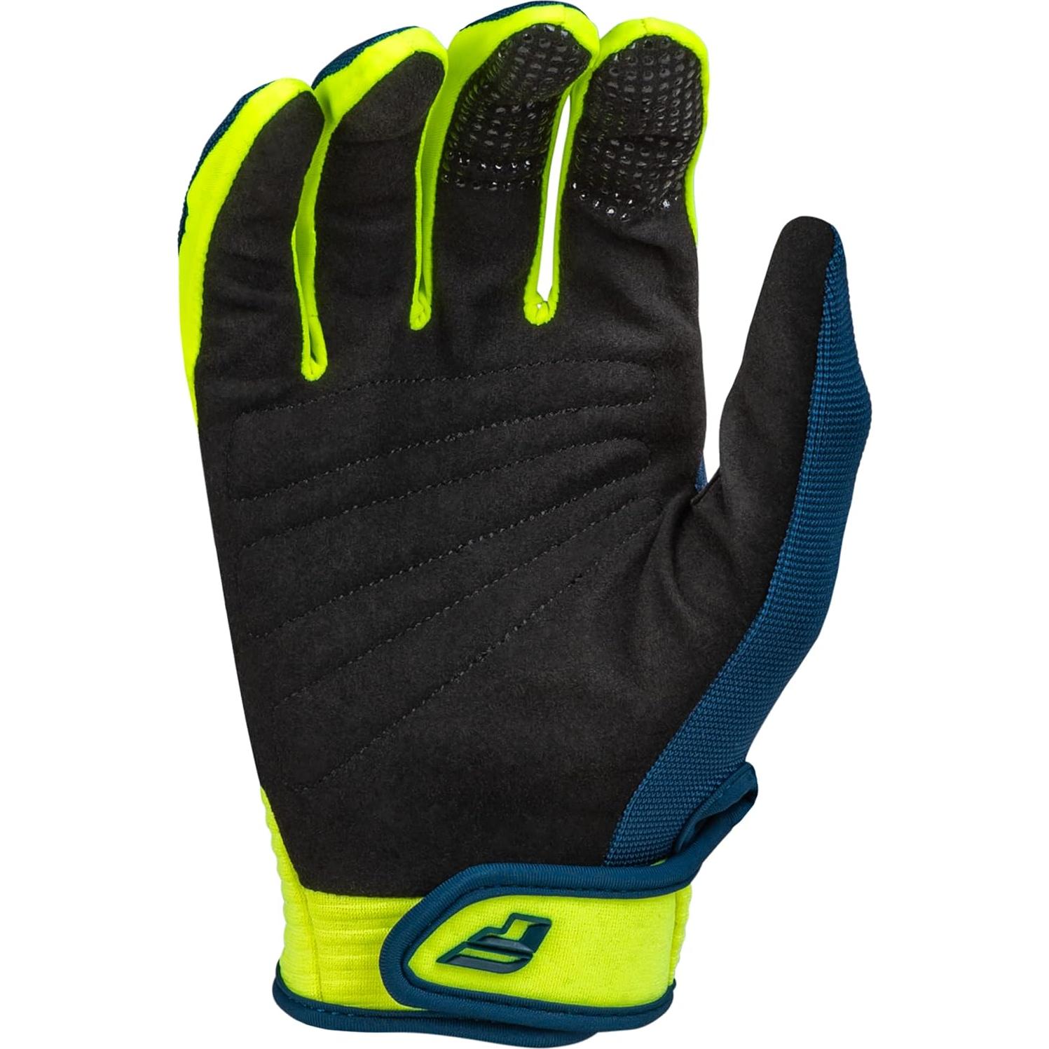 Guantes Fly Racing F-16 Navy/Hi-Vis 2X-Large Acolchados