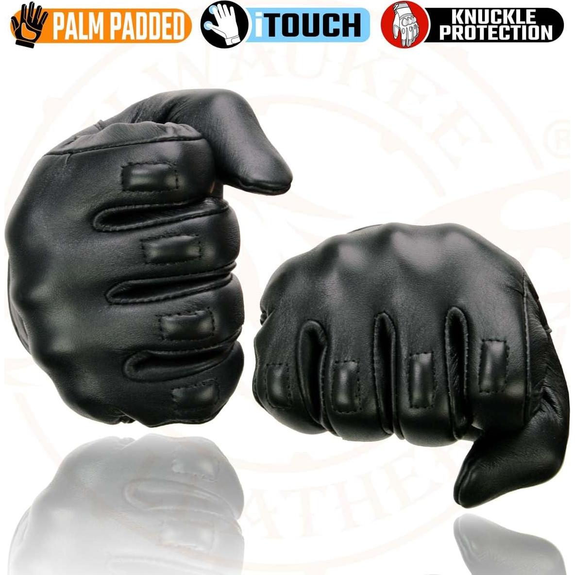 Guantes de motocicleta Milwaukee Leather MG7501 Táctiles y Protectores