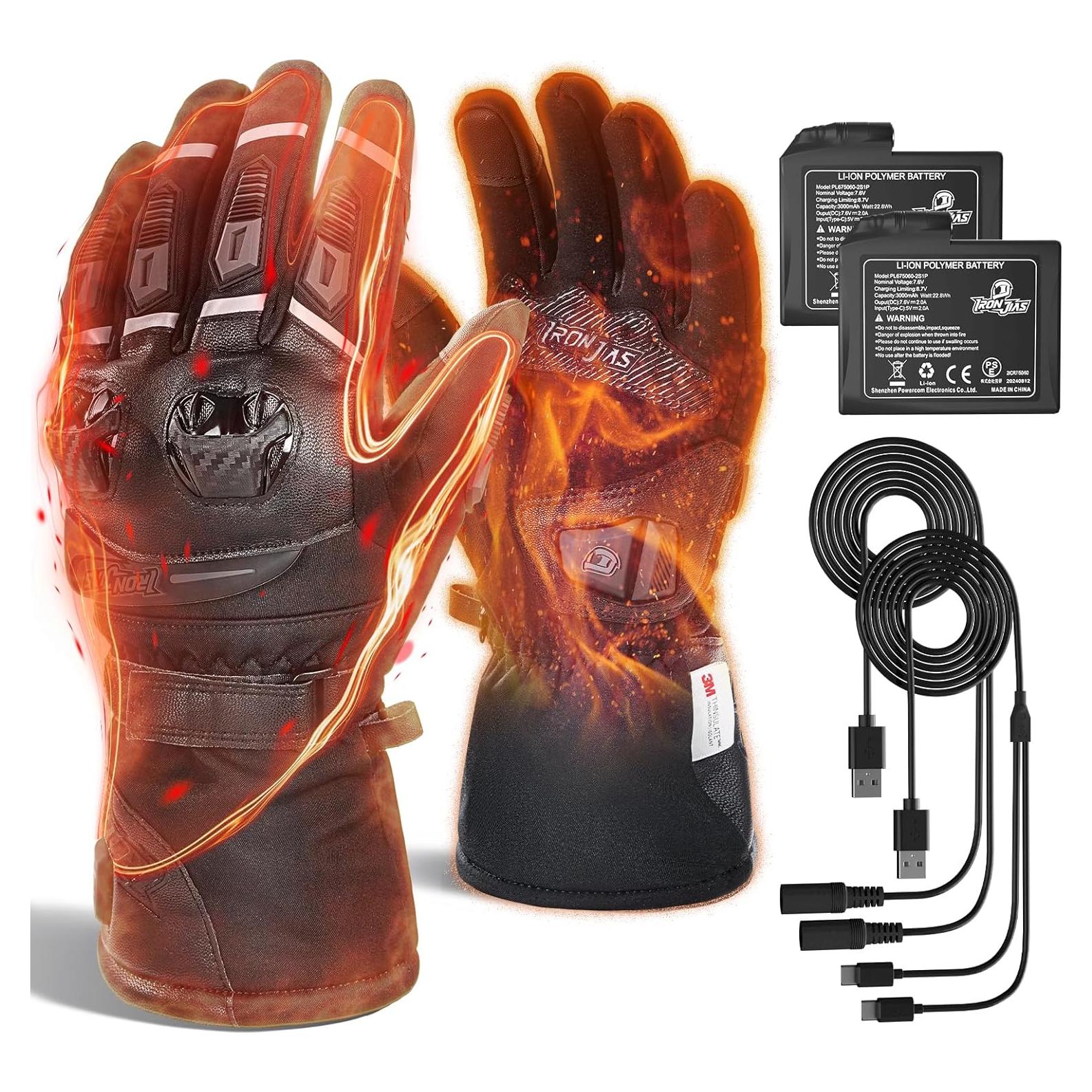 Guantes calefaccionados Grapelet 2024 USB impermeables M