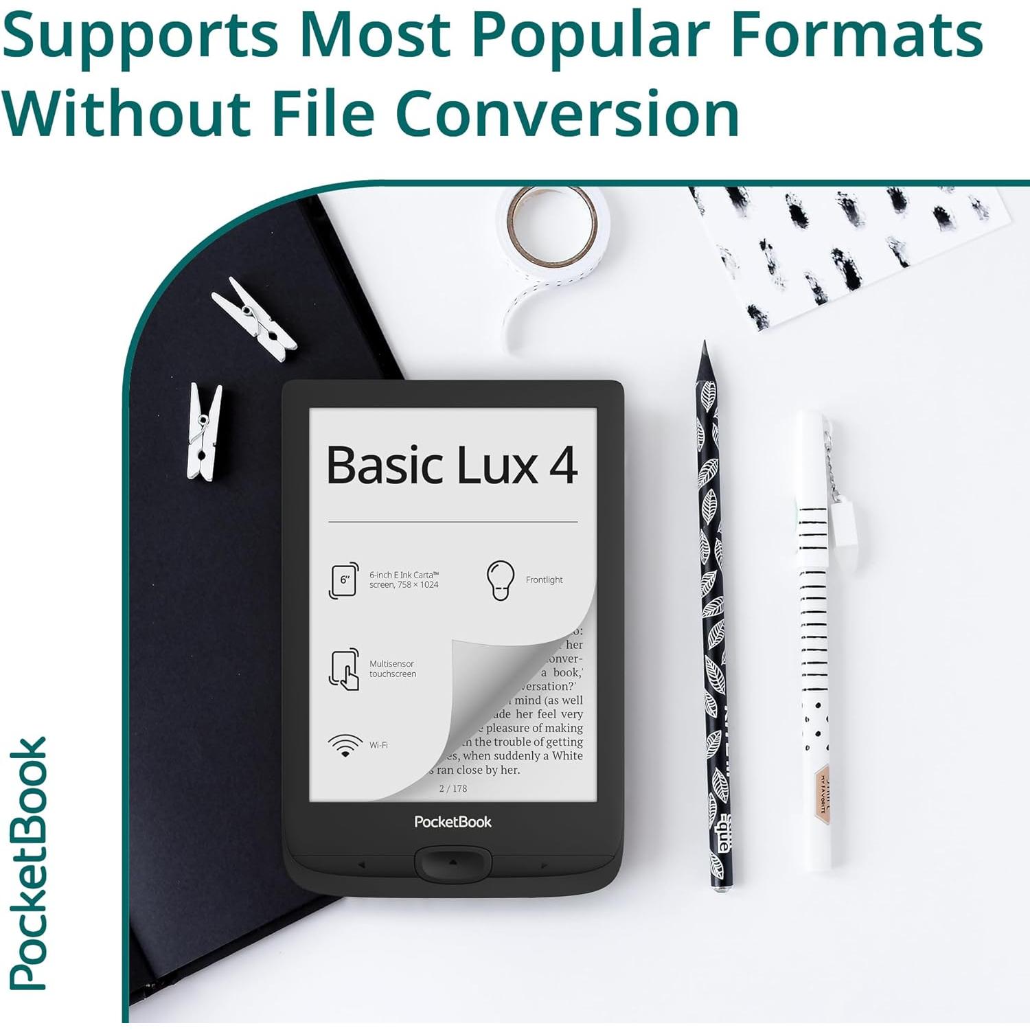 Lector de E-Books PocketBook Basic Lux 4 6" E-Ink Wi-Fi