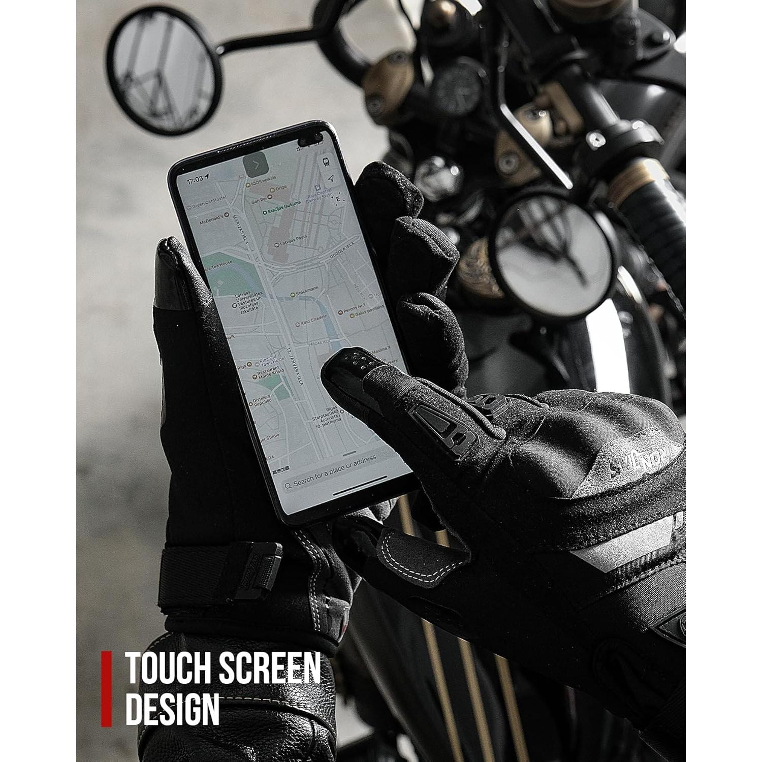 Guantes de Moto Grapelet Invierno Impermeables Táctiles