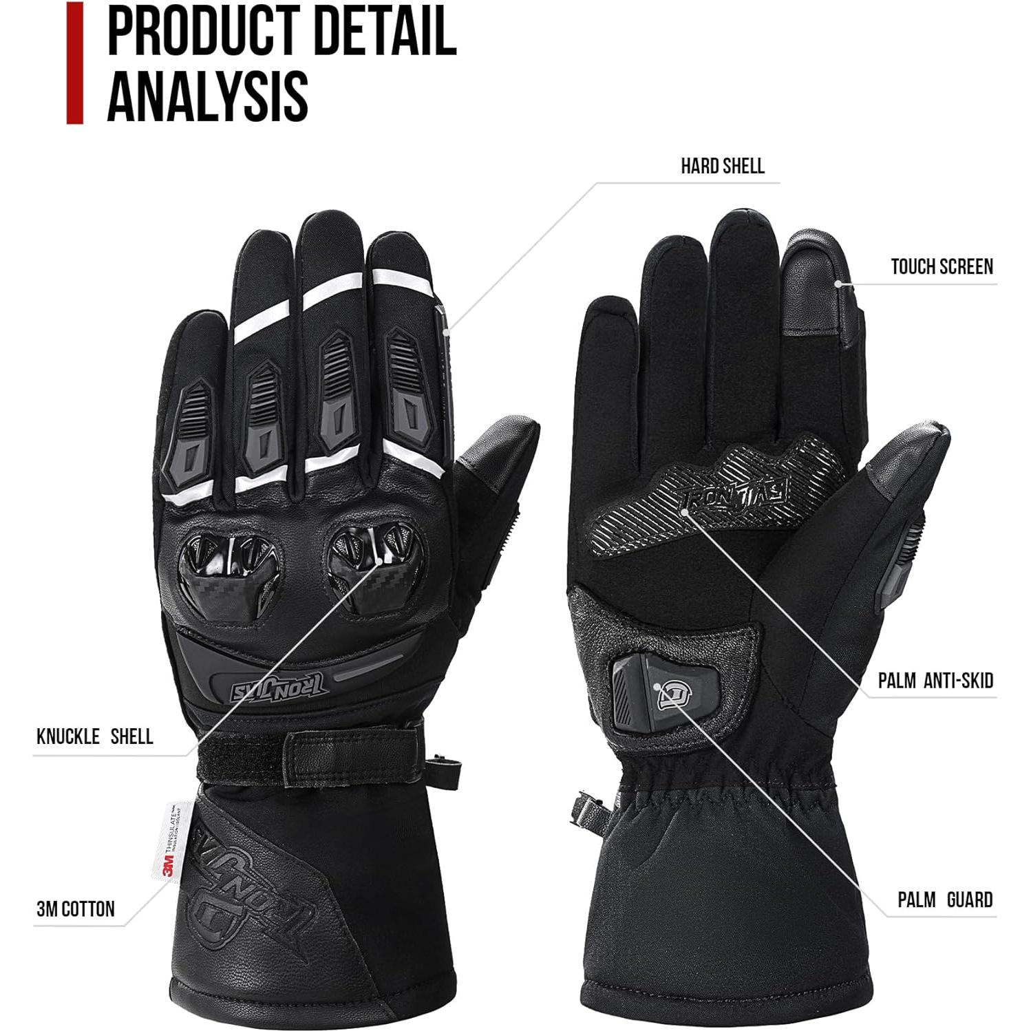 Guantes de Motocicleta de Invierno Grapelet XXL Impermeables