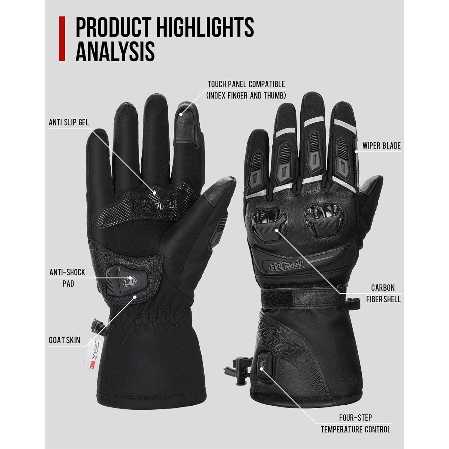 Guantes calefaccionados Grapelet 2024 XXL impermeables