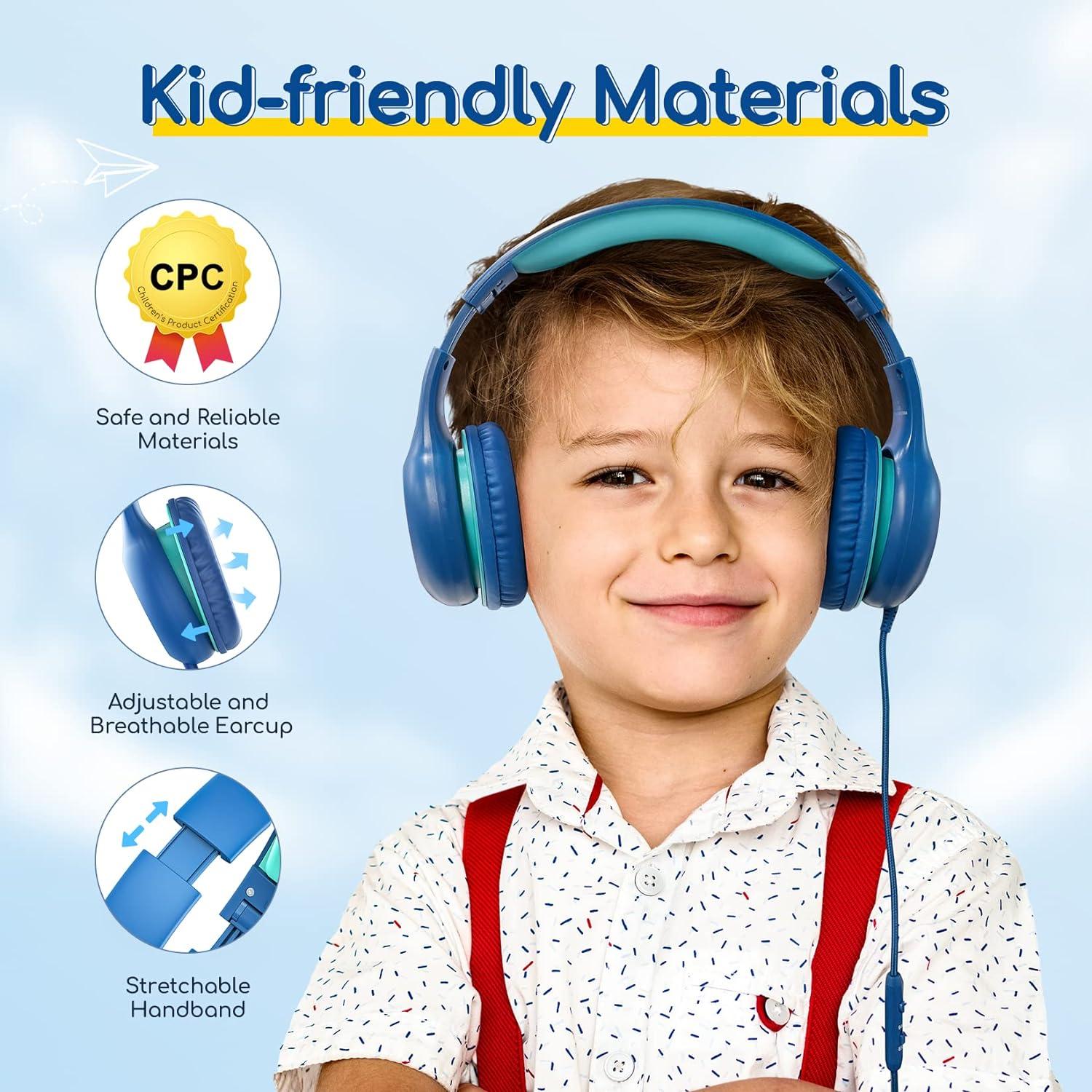 Auriculares EarFun K1 para Niños con Micrófono y Cable 85dB
