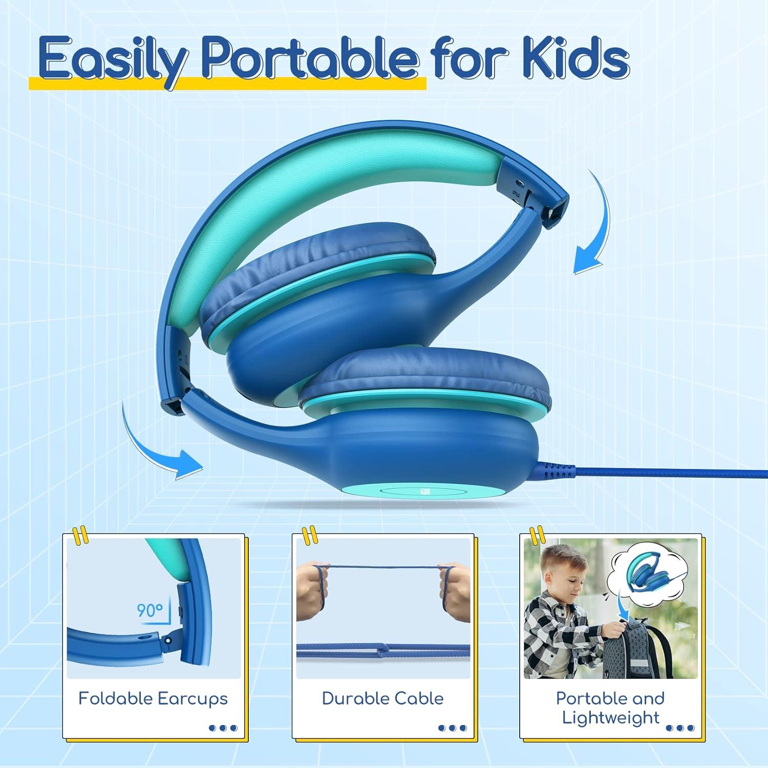 Auriculares EarFun K1 para Niños con Micrófono y Cable 85dB