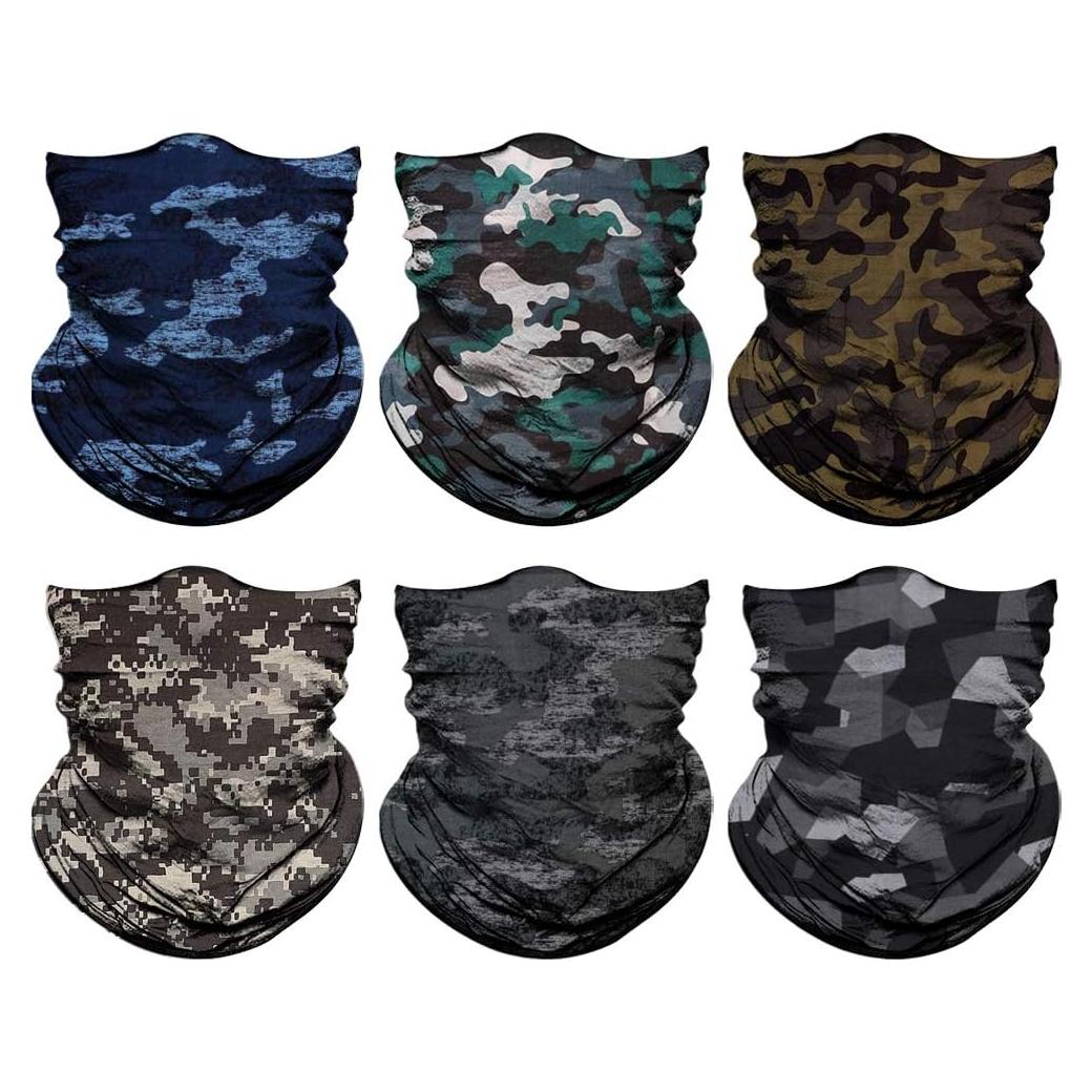 Gaiter de Cuello Unisex Microfibra 6 Piezas Multifuncional