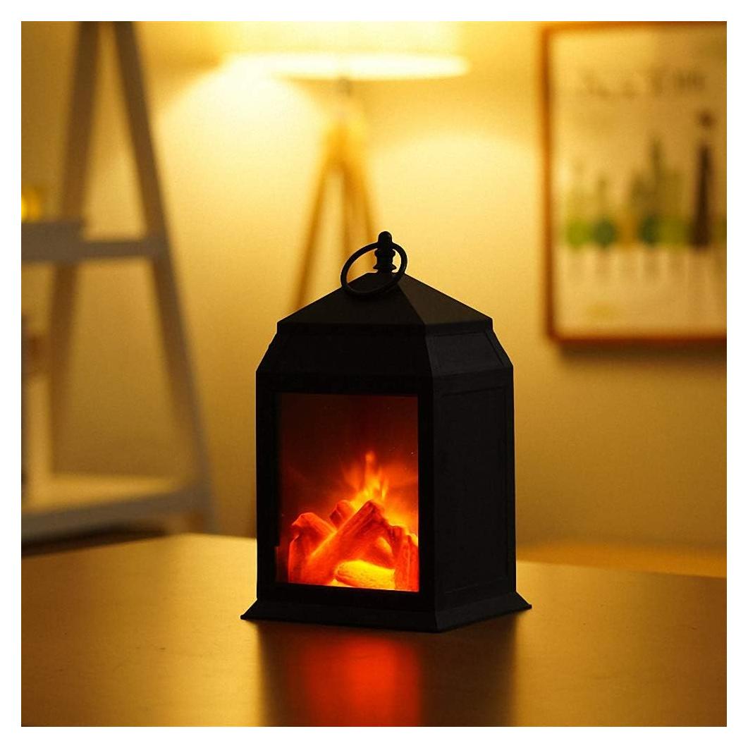 Lámpara de Mesa LED Ulalaza Efecto Llama Portátil 27cm